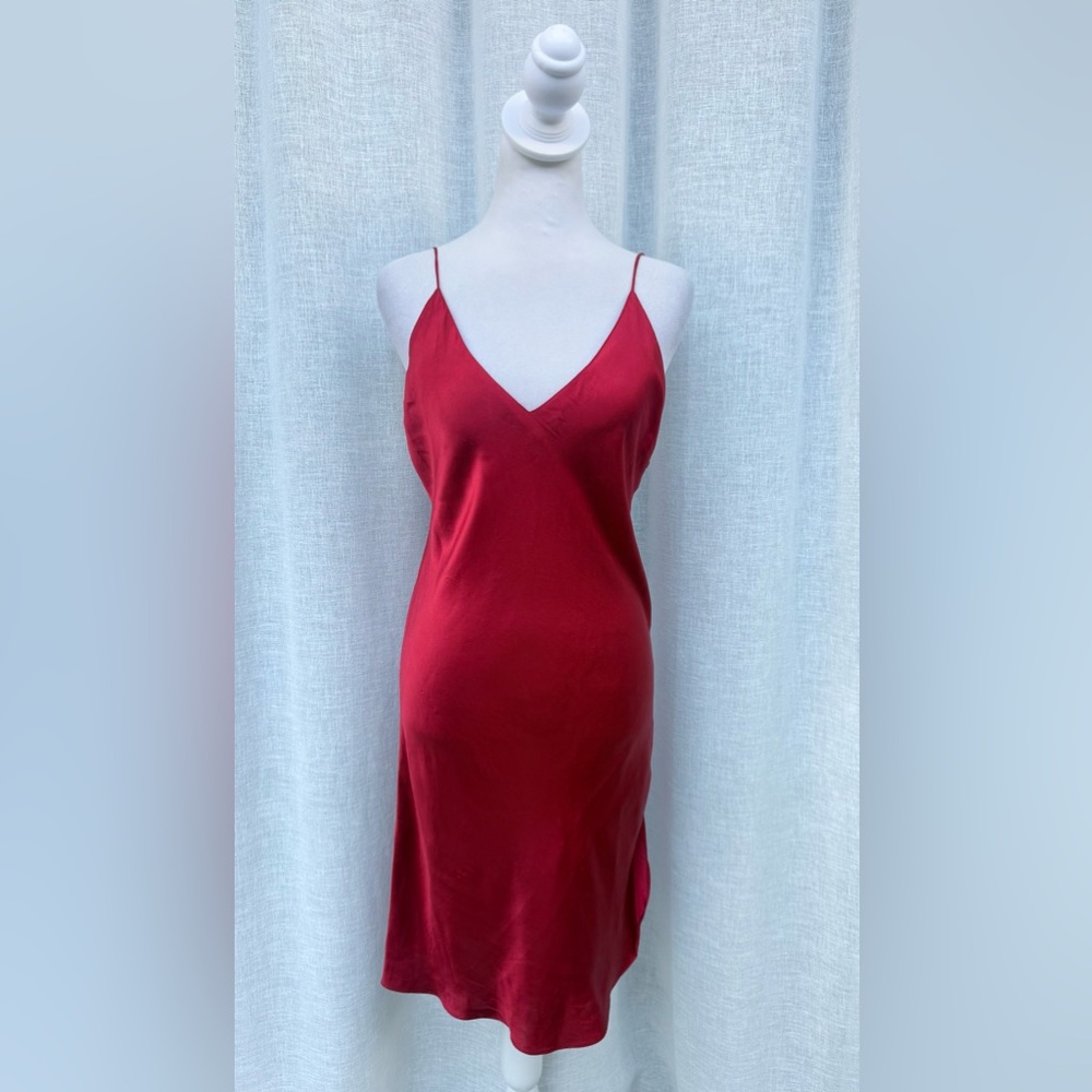 Tibbett Kirk red slip dress